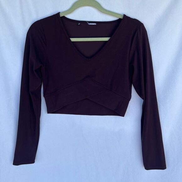 Gymshark Crossover Long Sleeve Crop Top size M - Picture 1 of 8